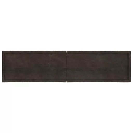 Sötétbarna kezelt tömör asztallap 220x50x(2-4) cm