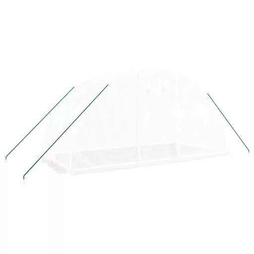 Fehér acélvázas melegház 8 m² 4 x 2 x 2 m