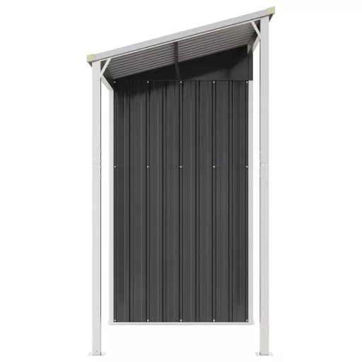 Antracitszürke fészer meghosszabbított tetővel 277x107x181 cm