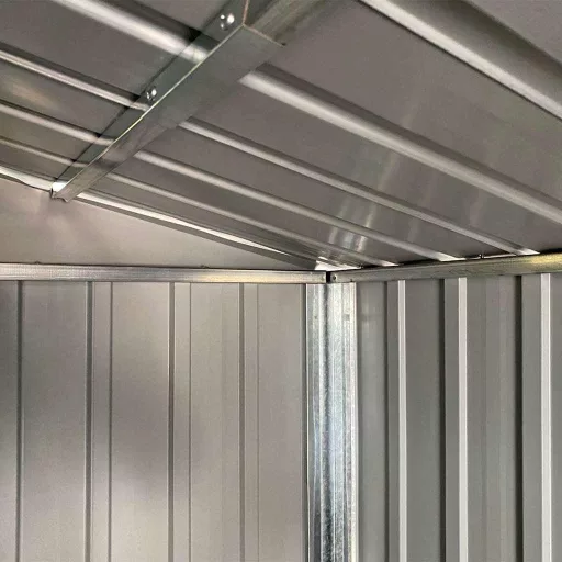 Barna horganyzott acél kerti fészer 192x152,5x237 cm