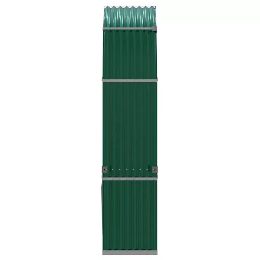 Zöld horganyzott acél rönktartó 120 x 45 x 210 cm