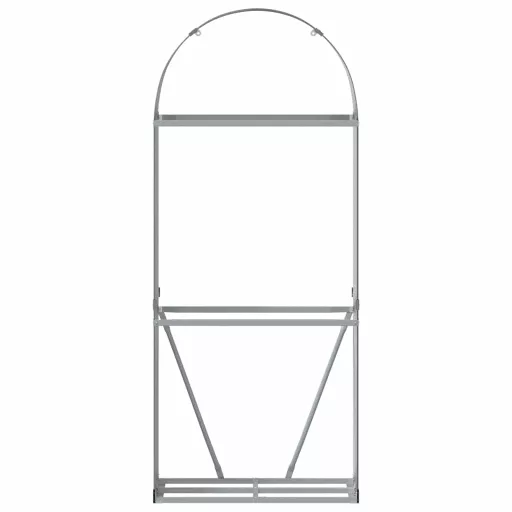 Antracit színű horganyzott acél fatörzstartó 80 x 45 x 190 cm