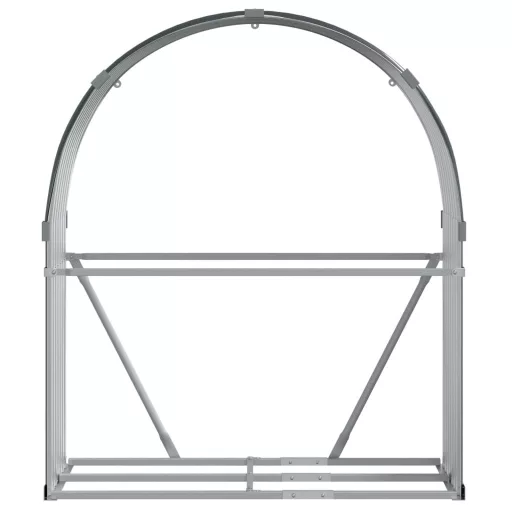 Antracit színű horganyzott acél fatörzstartó 120 x 45 x 140 cm