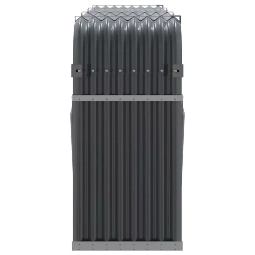 Antracit színű horganyzott acél fatörzstartó 234 x 45 x 100 cm