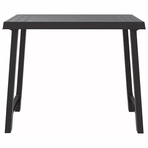 Antracitszürke fa hatású PP kempingasztal 79x56x64 cm