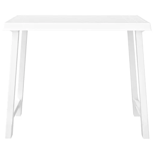 Fehér fa hatású PP kempingasztal 79x56x64 cm
