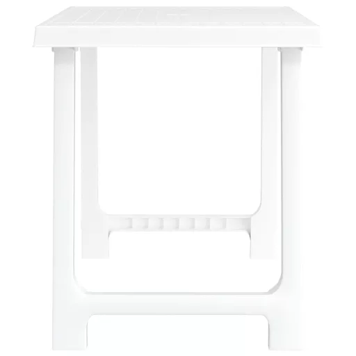 Fehér fa hatású PP kempingasztal 79x56x64 cm