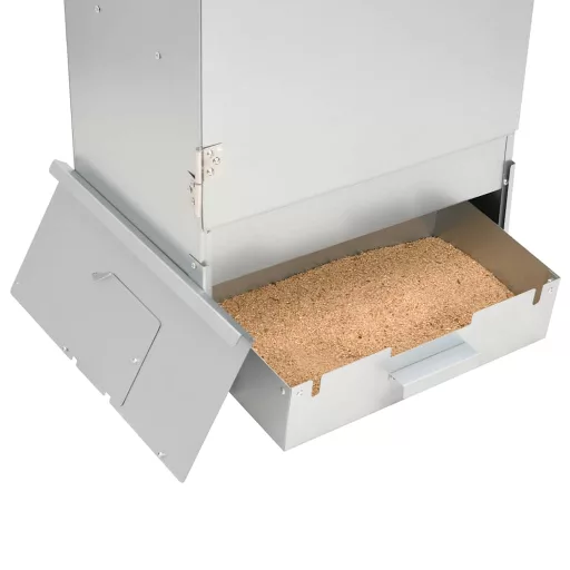 Horganyzott acél BBQ füstölőkemence faaprítékkal 44,5x29x110 cm