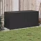 Fekete polyrattan kerti tárolóláda 283 L