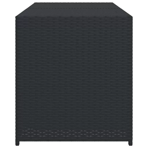 Fekete polyrattan kerti tárolóláda 283 L