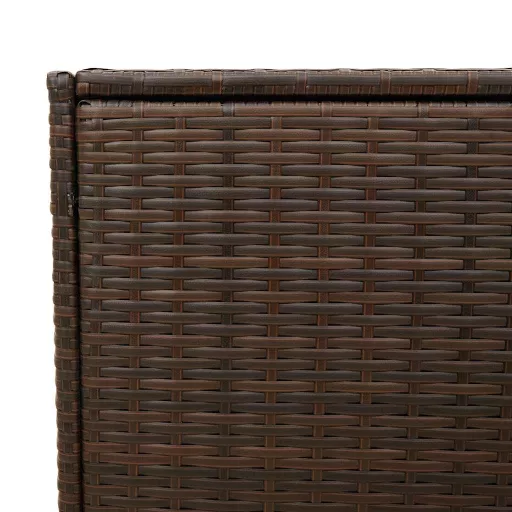 Barna polyrattan kerti tárolóláda 283 L