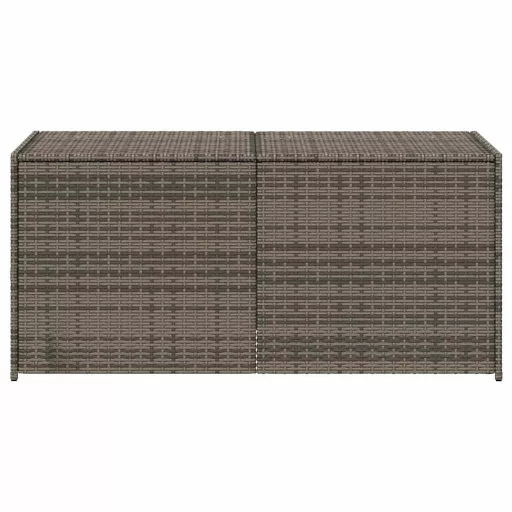 Szürke polyrattan kerti tárolóláda 283 L