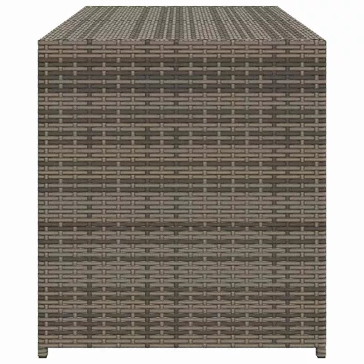 Szürke polyrattan kerti tárolóláda 283 L