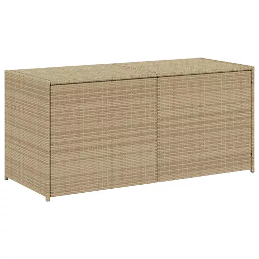 Vegyes bézs polyrattan kerti tárolóláda 283 L