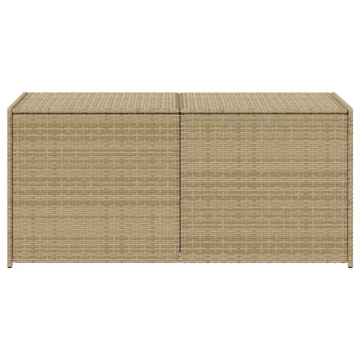 Vegyes bézs polyrattan kerti tárolóláda 283 L