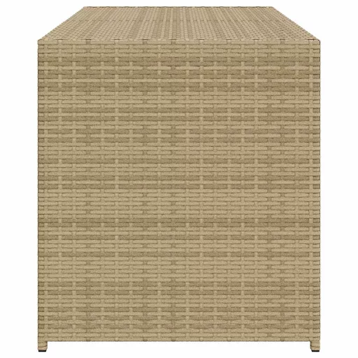 Vegyes bézs polyrattan kerti tárolóláda 283 L