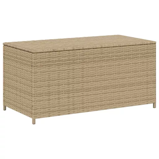 Vegyes bézs polyrattan kerti tárolóláda 190 L
