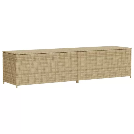 Vegyes bézs polyrattan kerti tárolóláda 469 L