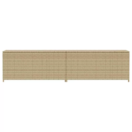 Vegyes bézs polyrattan kerti tárolóláda 469 L