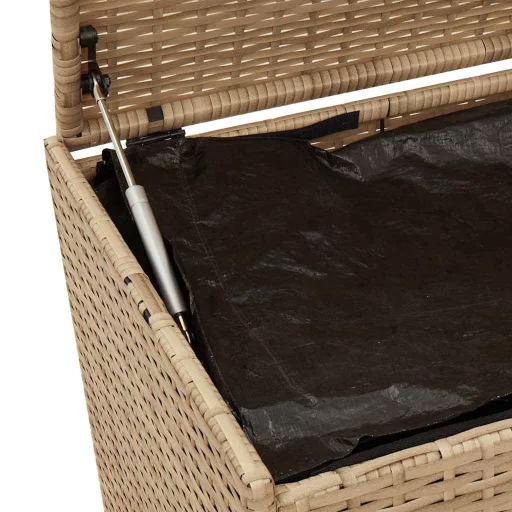 Vegyes bézs polyrattan kerti tárolóláda 469 L