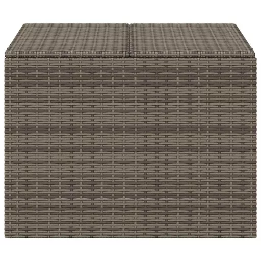Szürke polyrattan kerti tárolóláda 291 L