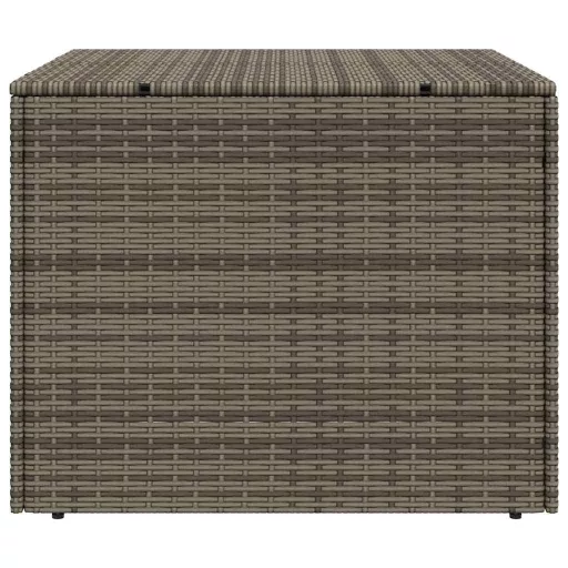 Szürke polyrattan kerti tárolóláda 291 L