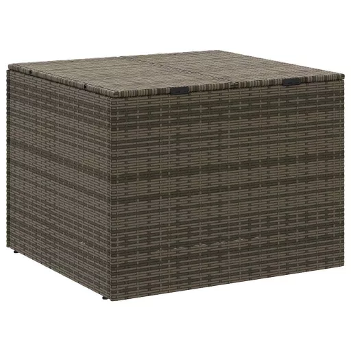 Szürke polyrattan kerti tárolóláda 291 L