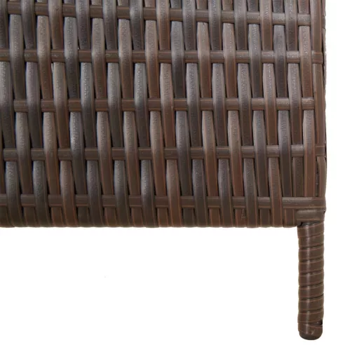 Barna 4 paneles polyrattan térelválasztó