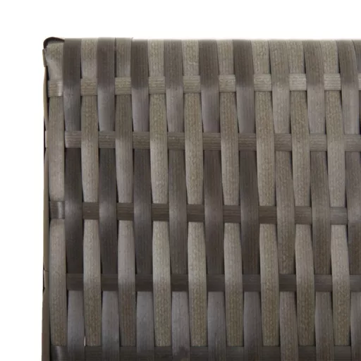 Szürke 5-paneles polyrattan térelválasztó