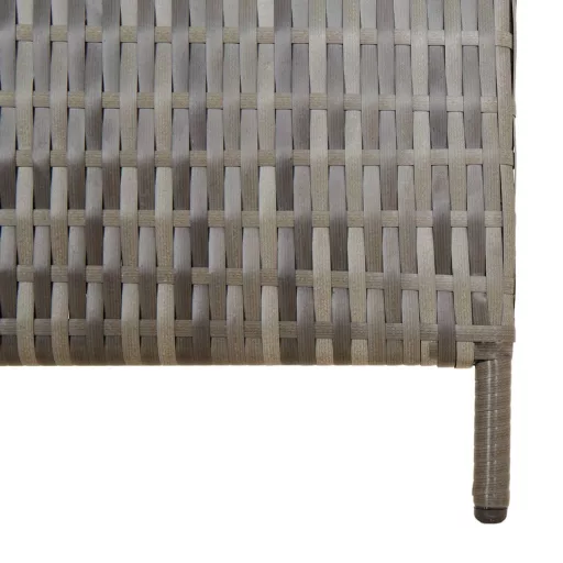 Szürke 6-paneles polyrattan térelválasztó