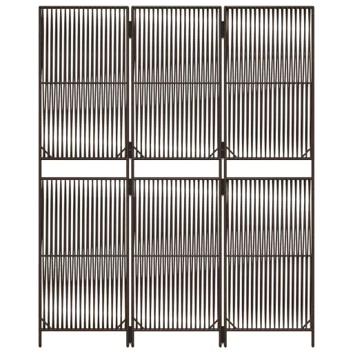 Barna 3-paneles polyrattan térelválasztó