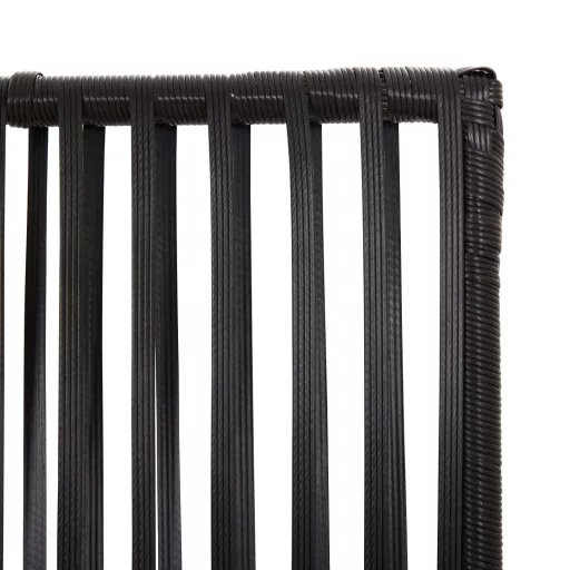 Fekete 4 paneles polyrattan térelválasztó