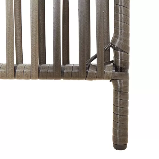 Szürke 4 paneles polyrattan térelválasztó