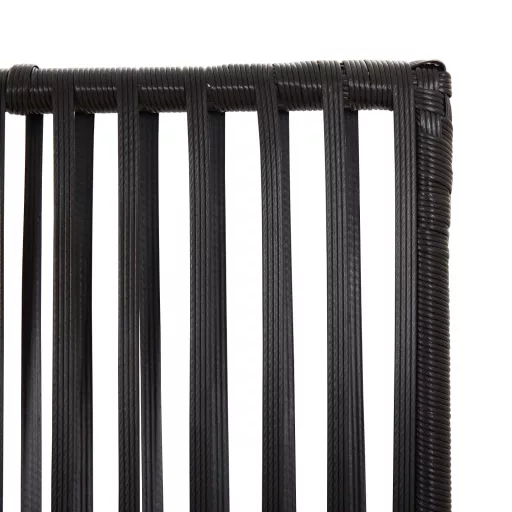 Fekete 5-paneles polyrattan térelválasztó