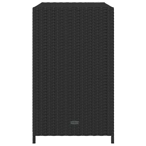 Fekete polyrattan kerti tárolószekrény 83 x 45 x 76 cm