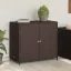 Barna polyrattan kerti tárolószekrény 83x45x76 cm
