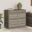 Szürke polyrattan kerti tárolószekrény 83x45x76 cm