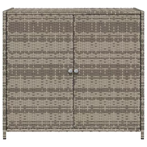 Szürke polyrattan kerti tárolószekrény 83x45x76 cm