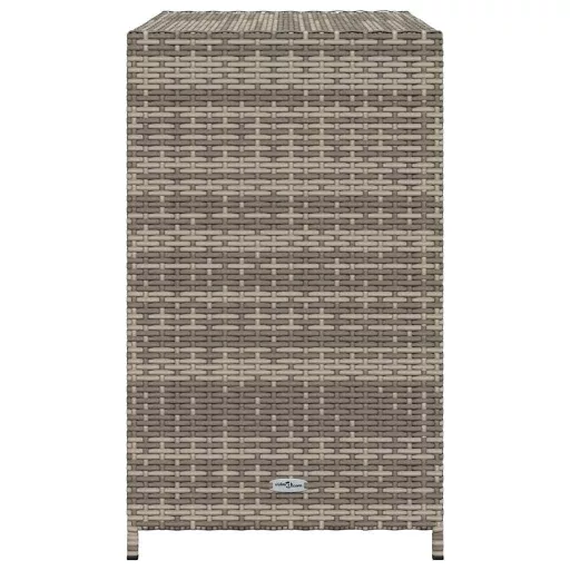 Szürke polyrattan kerti tárolószekrény 83x45x76 cm
