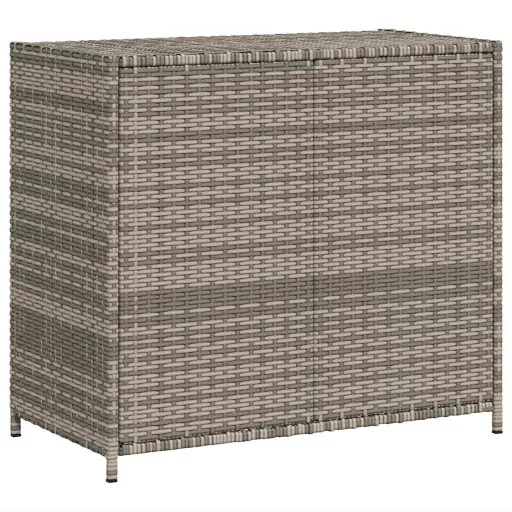 Szürke polyrattan kerti tárolószekrény 83x45x76 cm