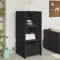 Fekete polyrattan kerti tárolószekrény 50 x 55 x 115 cm