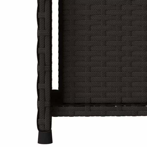 Fekete polyrattan kerti tárolószekrény 50 x 55 x 115 cm