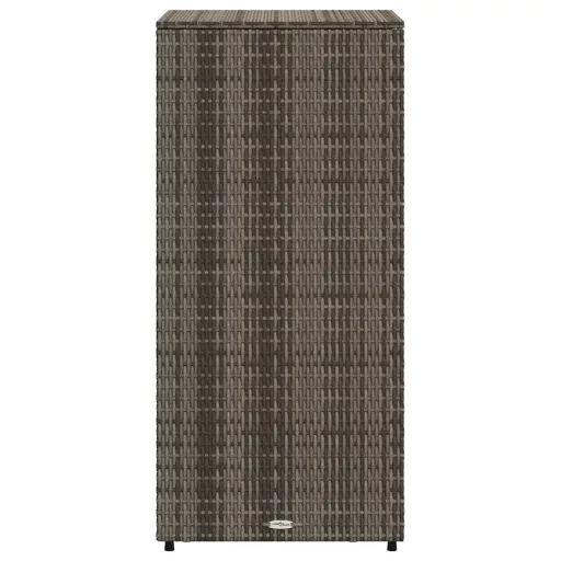 Szürke polyrattan kerti tárolószekrény 50 x 55 x 115 cm