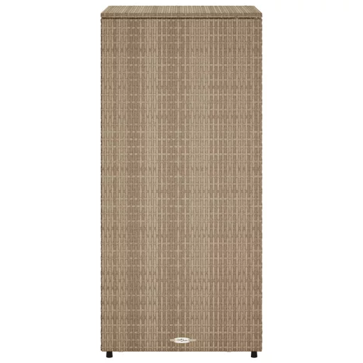 Bézs polyrattan kerti tárolószekrény 50 x 55 x 115 cm