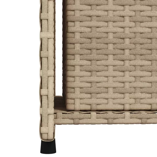 Bézs polyrattan kerti tárolószekrény 50 x 55 x 115 cm
