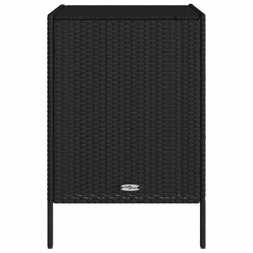Fekete polyrattan kerti tárolószekrény 55 x 59 x 80 cm
