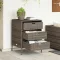 Szürke polyrattan kerti tárolószekrény 55 x 59 x 80 cm