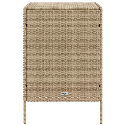 Bézs polyrattan kerti tárolószekrény 55 x 59 x 80 cm