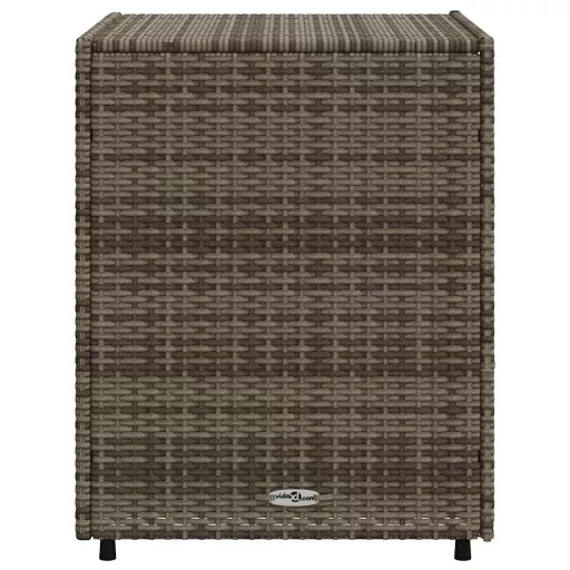 Szürke polyrattan kerti tárolószekrény 55 x 59 x 69 cm