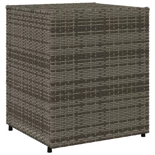 Szürke polyrattan kerti tárolószekrény 55 x 59 x 69 cm